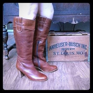 Leather Knee-High Boots